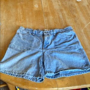 High waisted jean shorts
